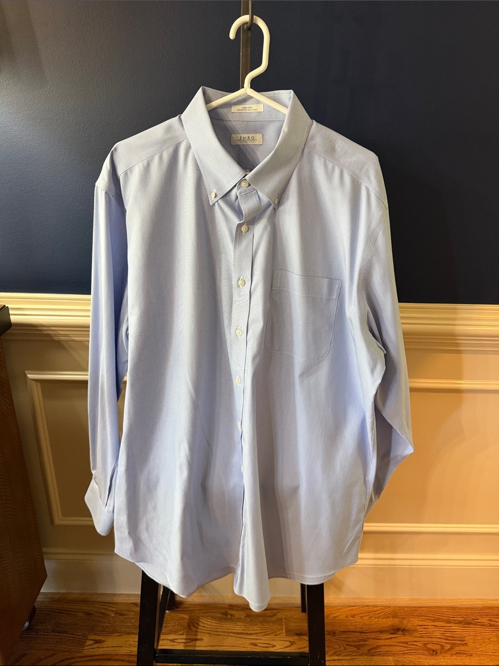 Light Blue Button-Down Dress Shirt - Classic Men's Office Shirt